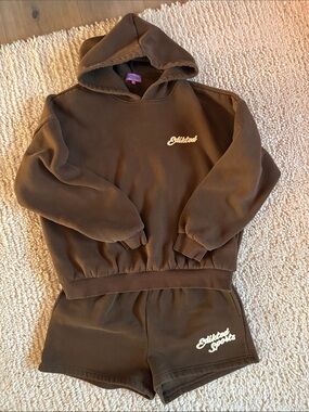 Edikted 2 pc Hoodie (size L) and Shorts (Size M) set